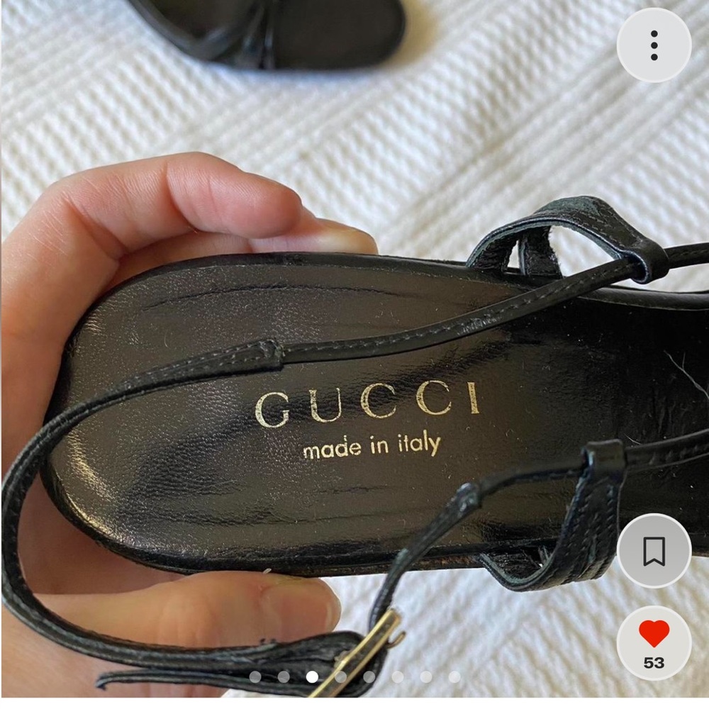 Gucci black kitten heels